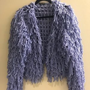 Pretty Little Thing Blue Fur Jacket